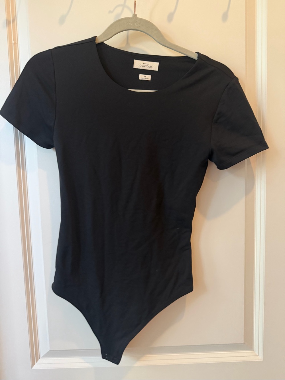 Aritzia Contour Black Short Sleeve Bodysuit